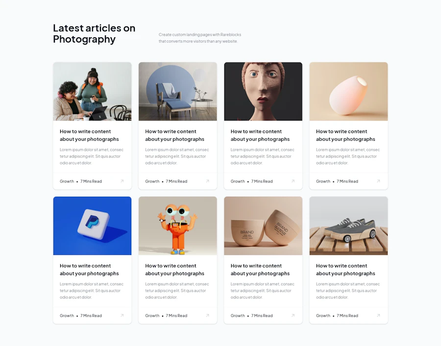 Blog Grid component screenshot