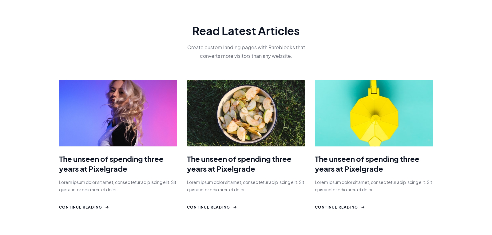 Blog Grid component screenshot
