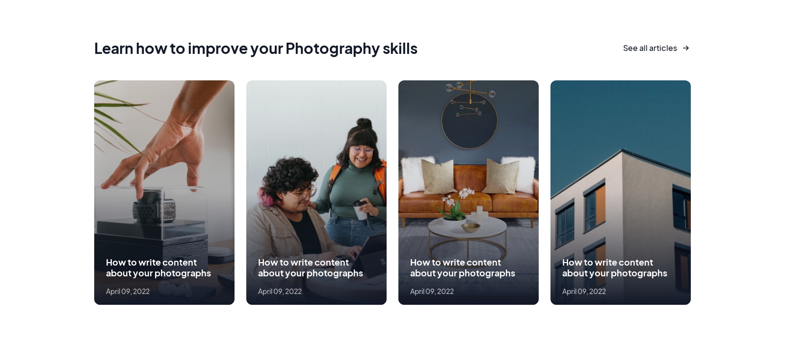 Blog Grid component screenshot