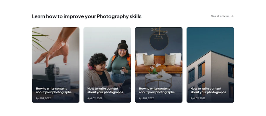 Blog Grid component screenshot