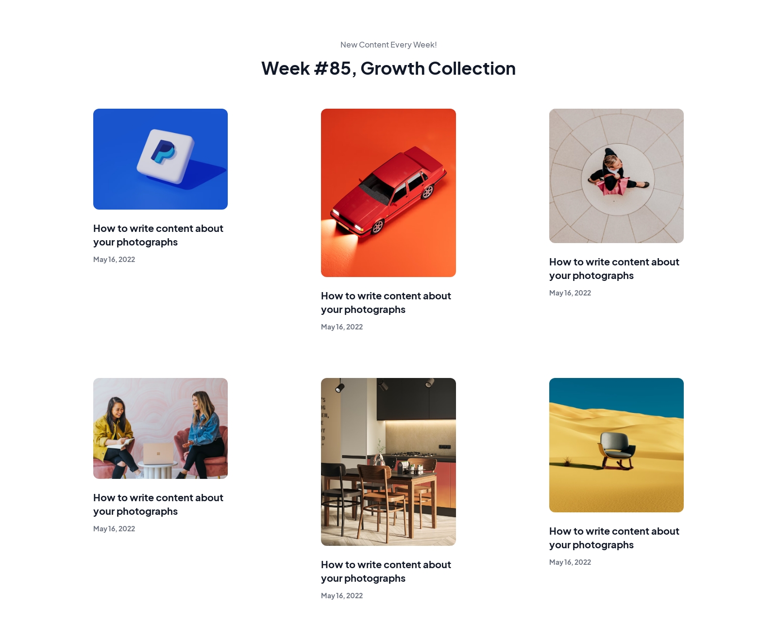 Blog Grid component screenshot
