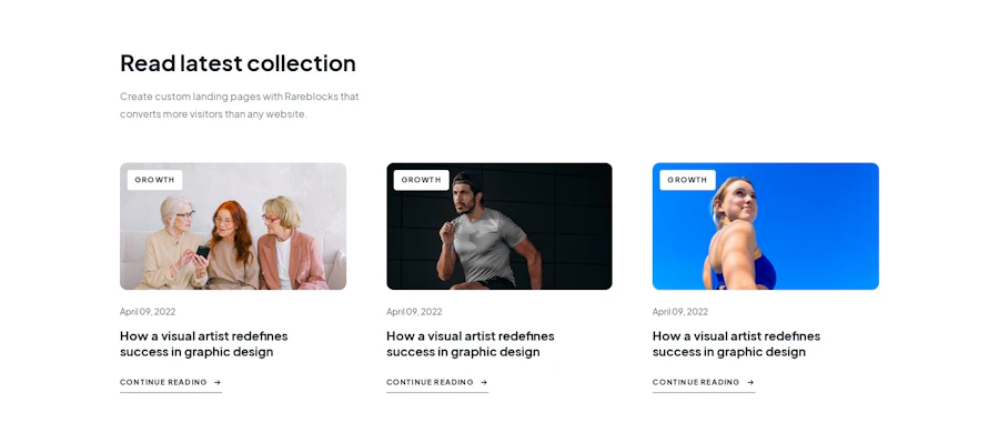 Blog Grid component screenshot