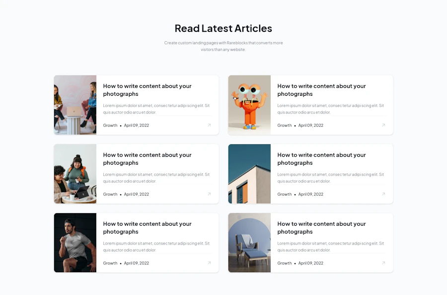 Blog List component screenshot