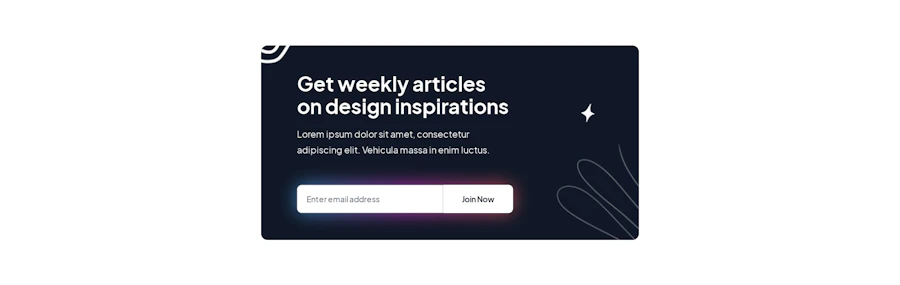 Blog Newsletter component screenshot