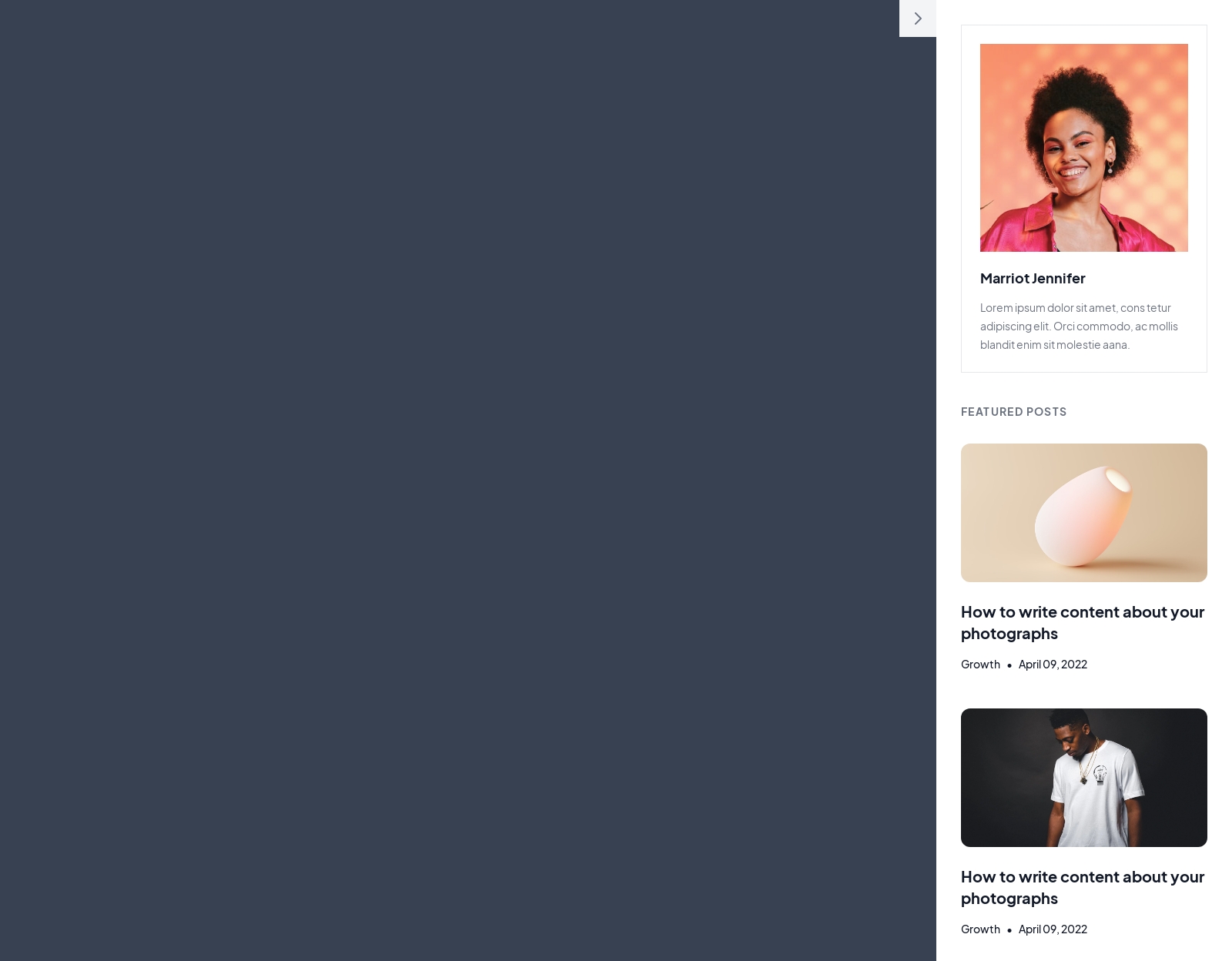 Home Sidebar component screenshot