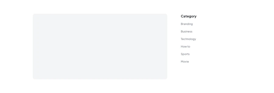 Blog Sidebar component screenshot