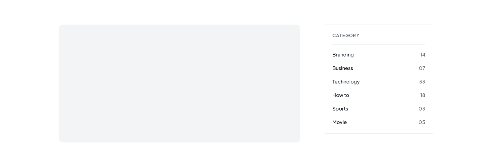 Blog Sidebar component screenshot