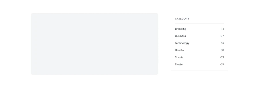 Blog Sidebar component screenshot