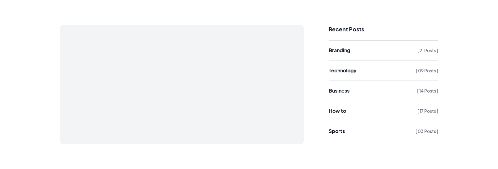 Blog Sidebar component screenshot