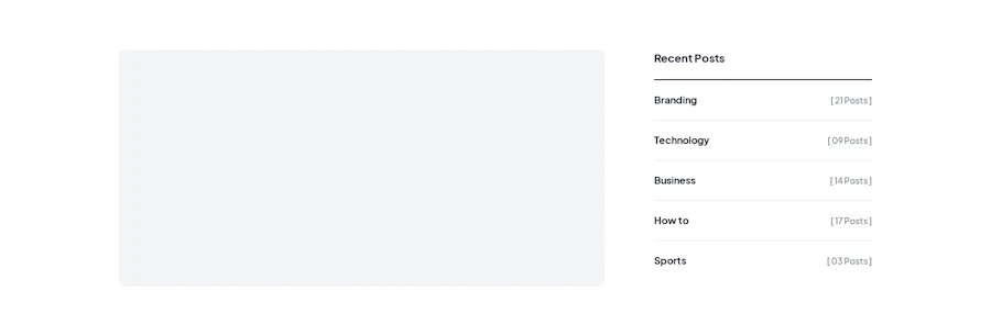 Blog Sidebar component screenshot