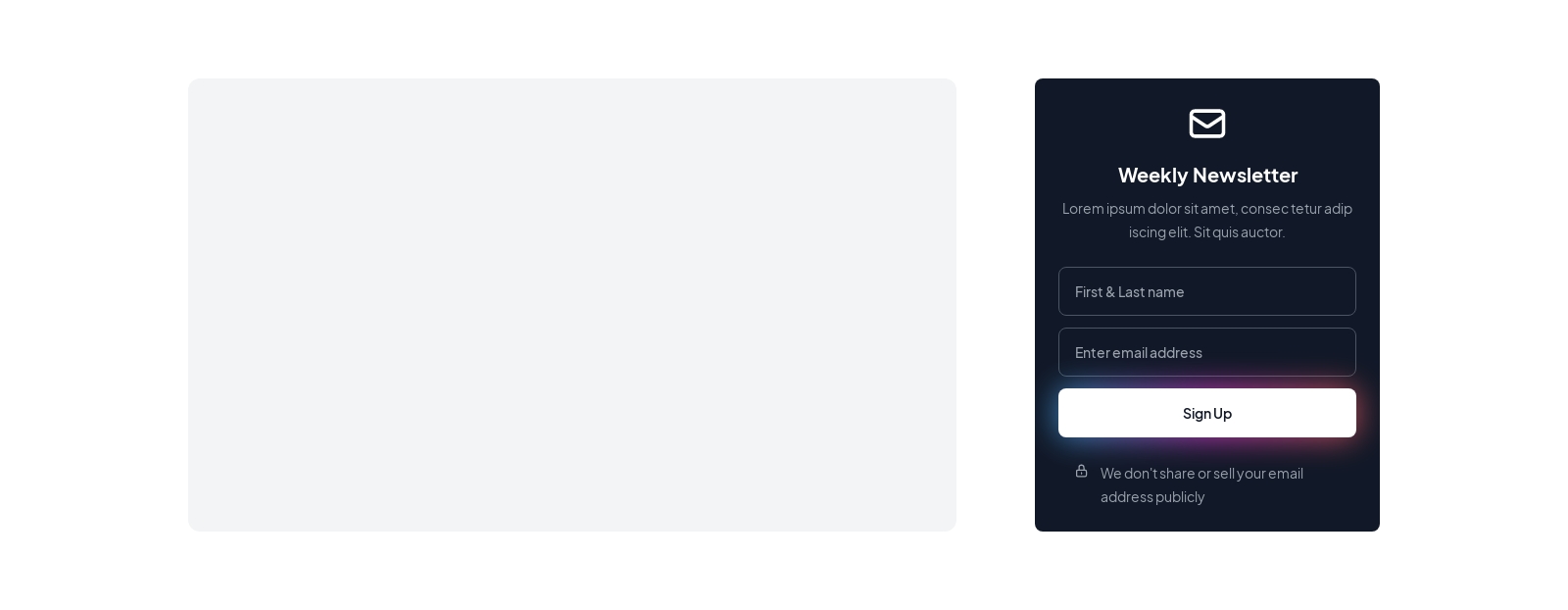 Blog Sidebar component screenshot