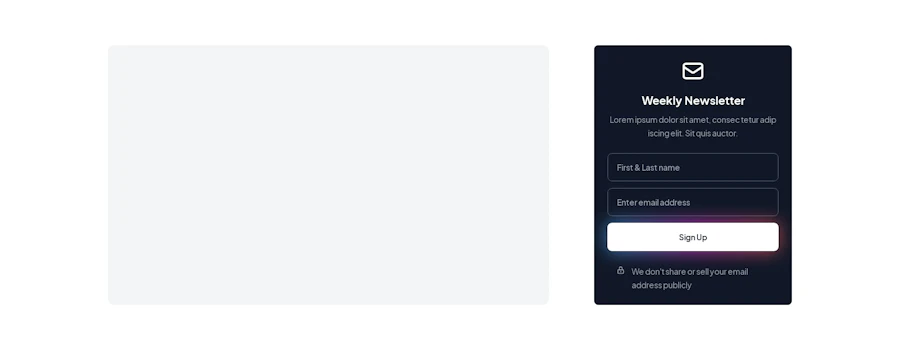 Blog Sidebar component screenshot