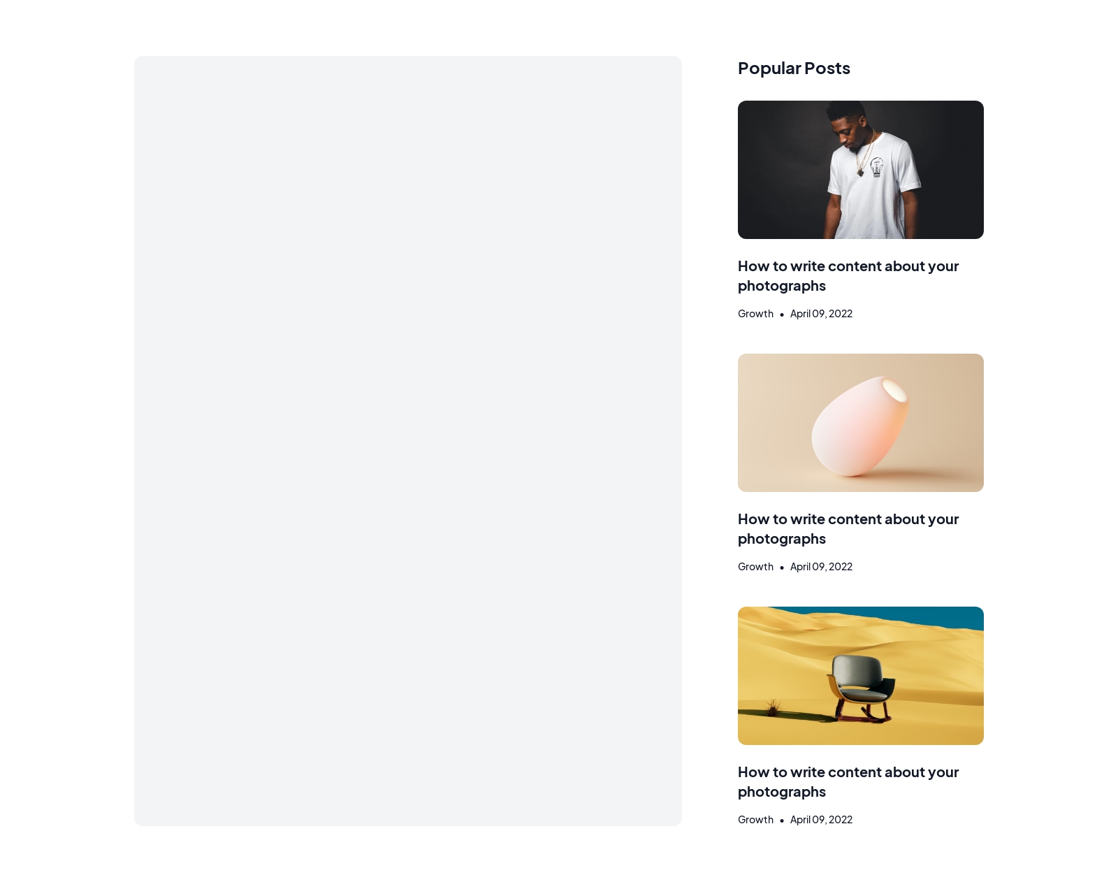 Blog Sidebar component screenshot