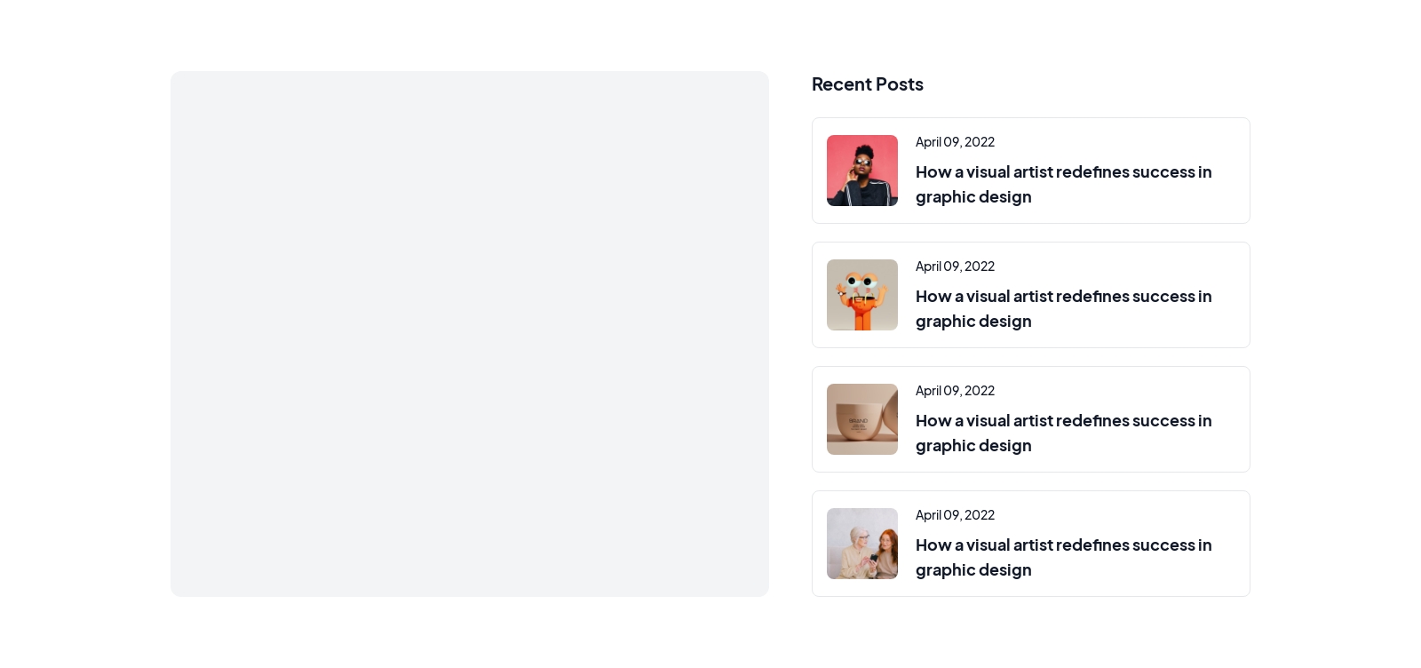 Blog Sidebar component screenshot
