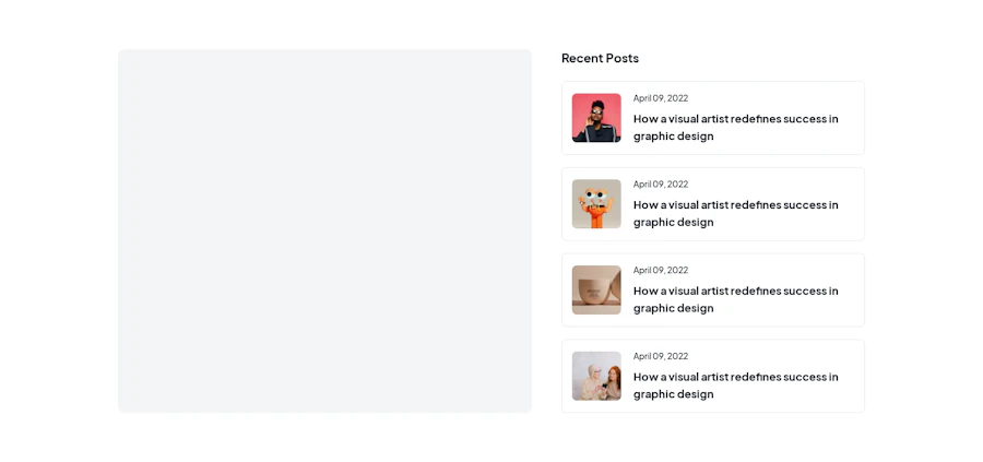 Blog Sidebar component screenshot