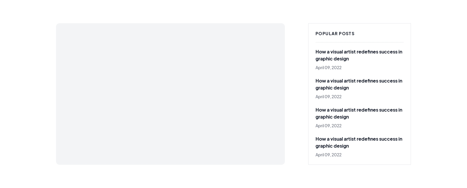 Blog Sidebar component screenshot