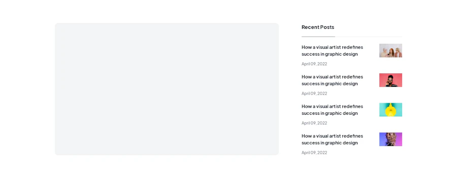 Blog Sidebar component screenshot