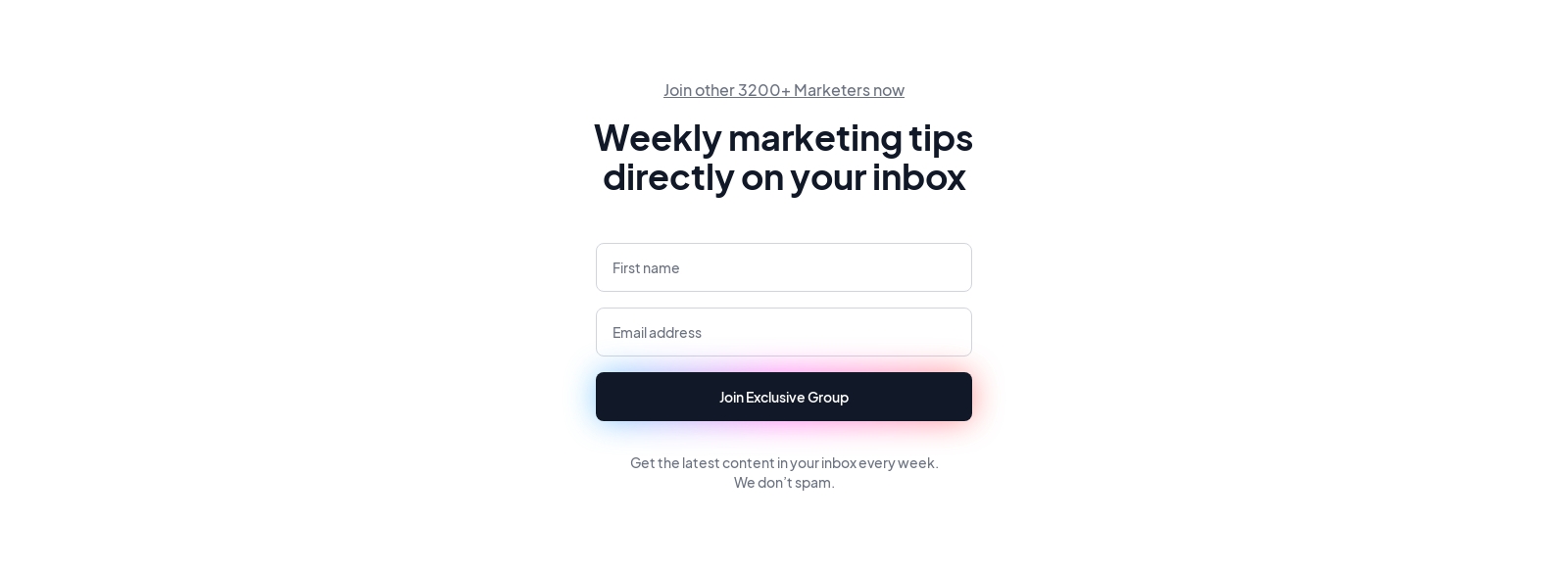 Blog Newsletter component screenshot