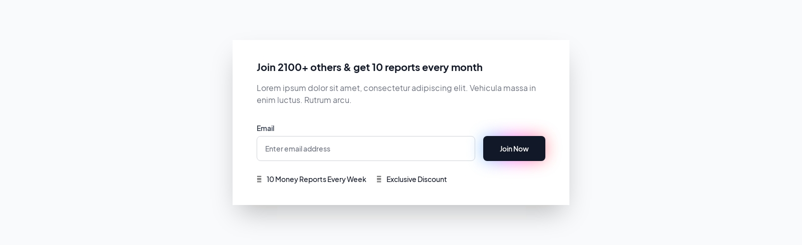 Blog Newsletter component screenshot