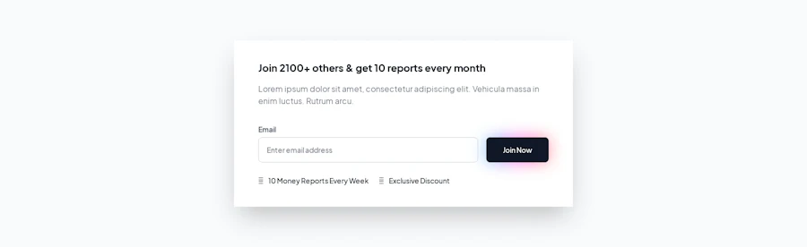Blog Newsletter component screenshot