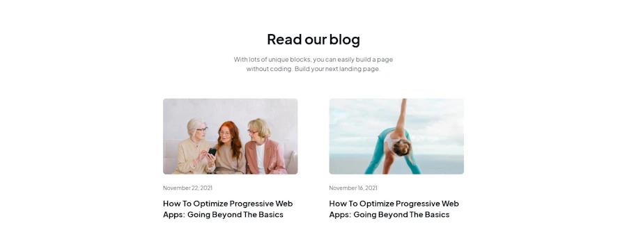 Blog Items component screenshot