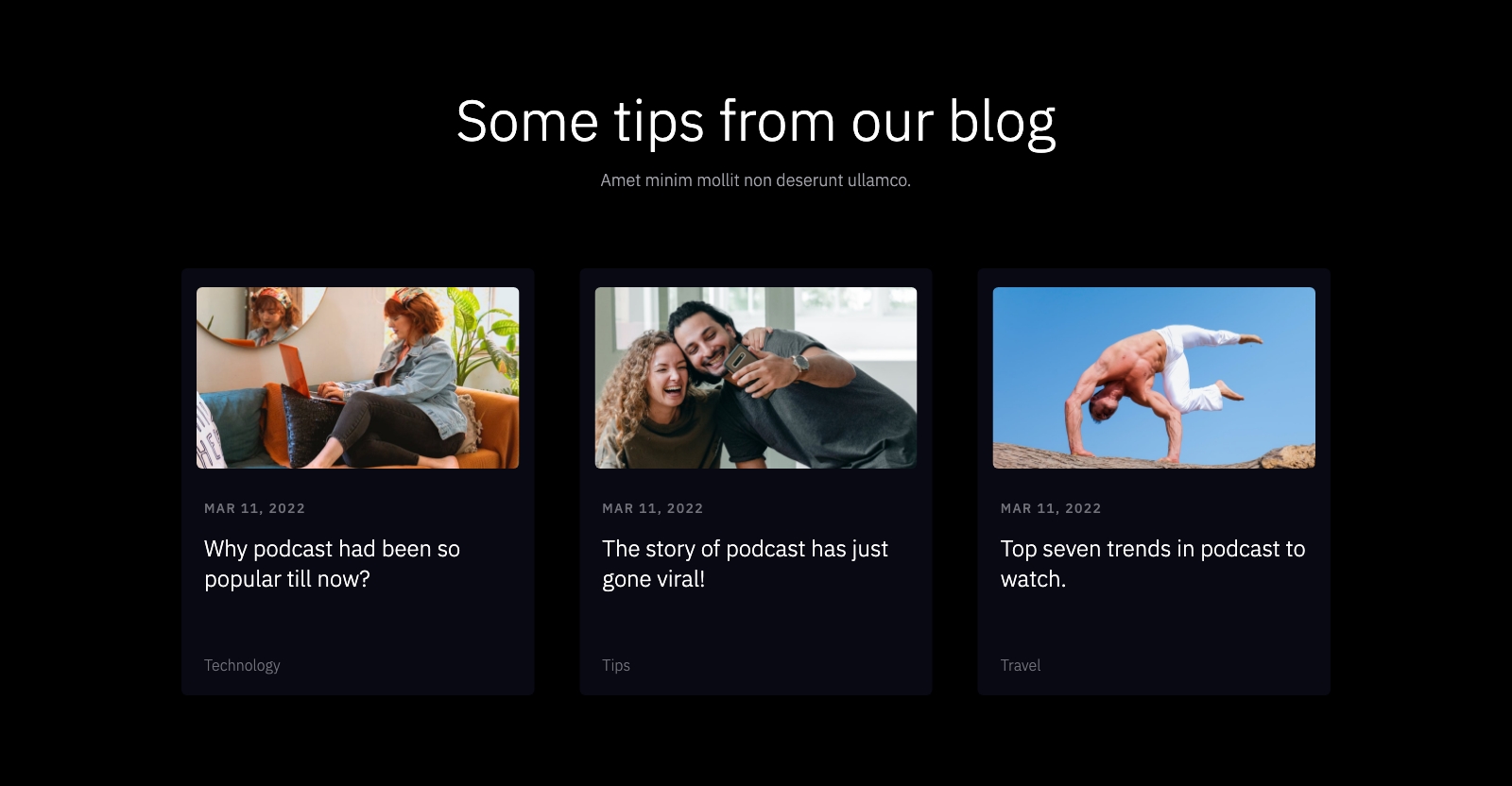 Blog Items component screenshot
