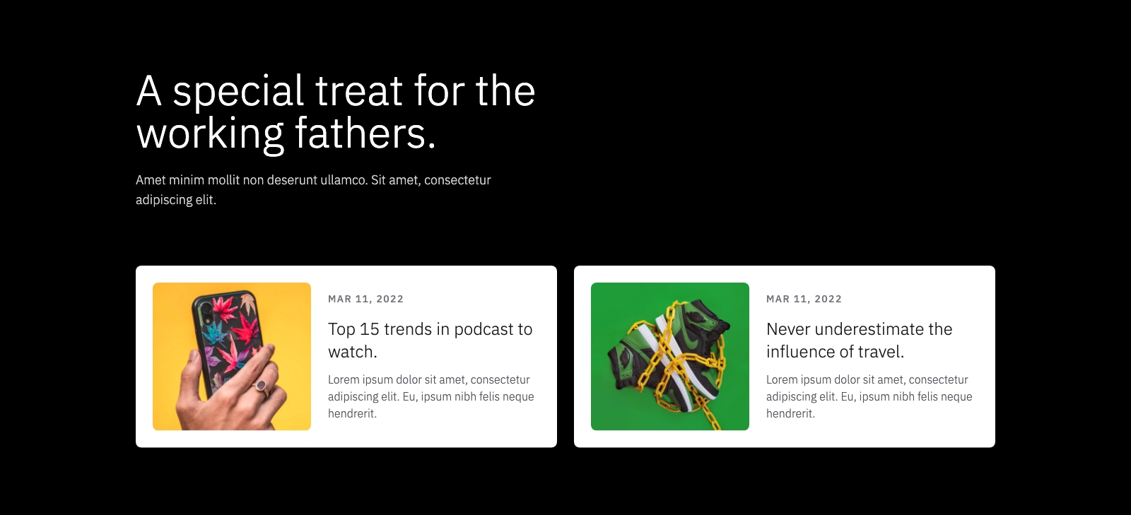 Blog Items component screenshot