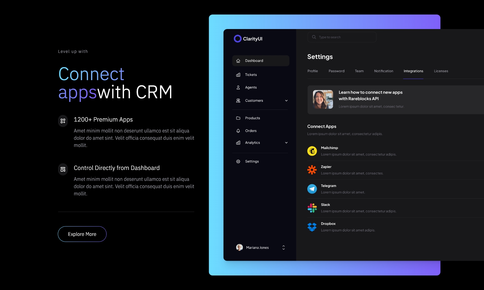 Feature component screenshot