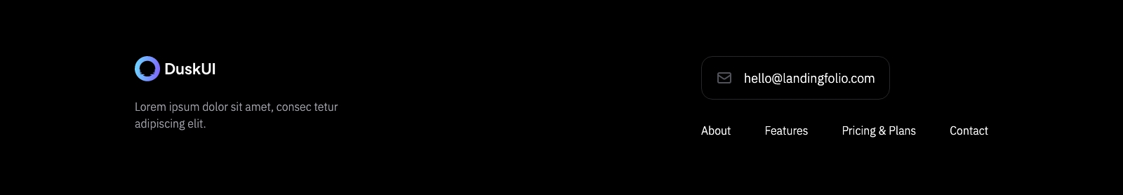 Footer component screenshot