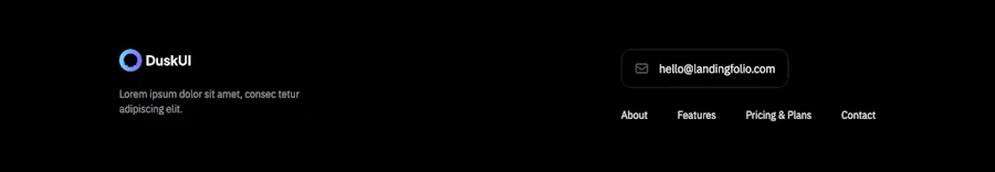 Footer component screenshot