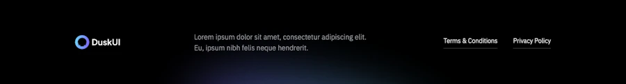 Footer component screenshot