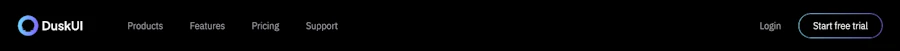 Header component screenshot