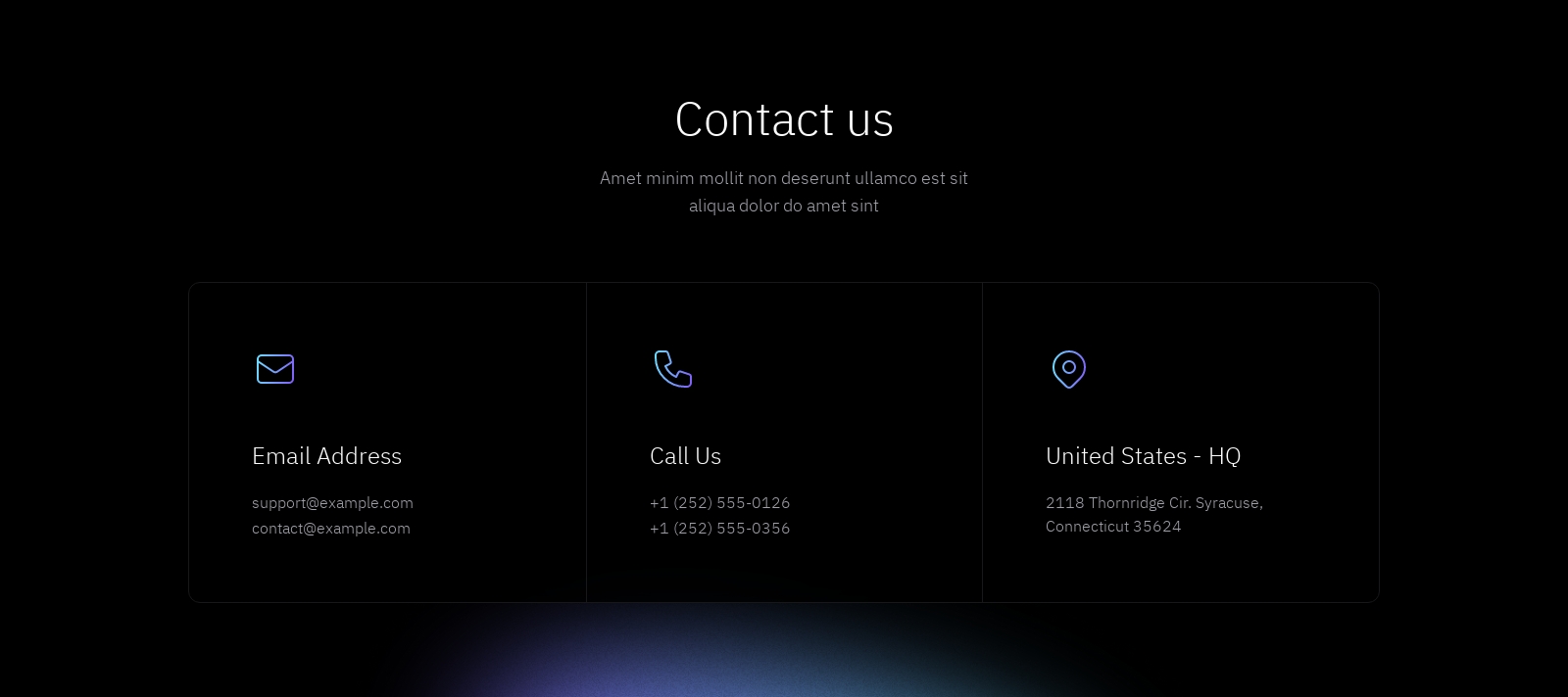 Contact component screenshot