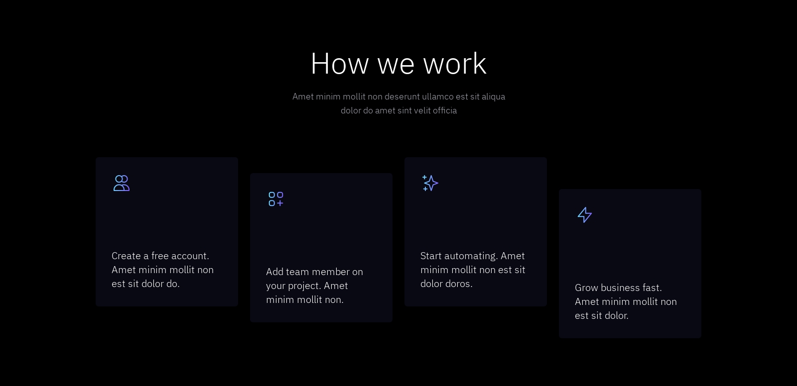 Steps component screenshot