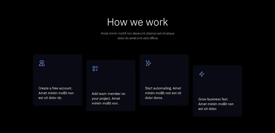 Steps component screenshot