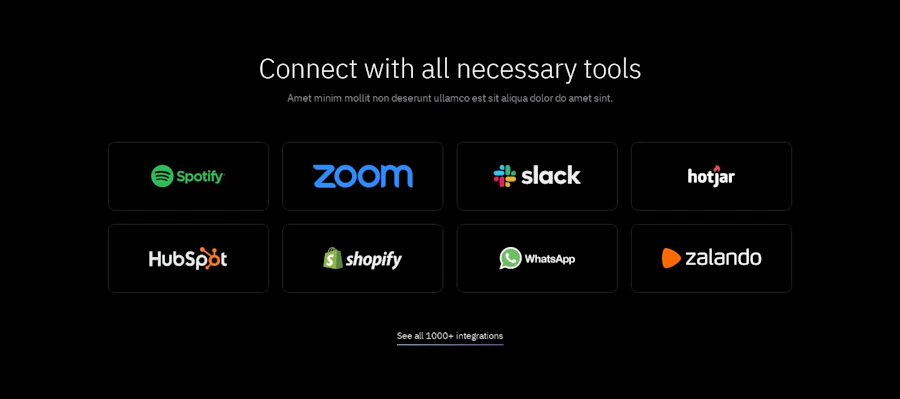Integration component screenshot