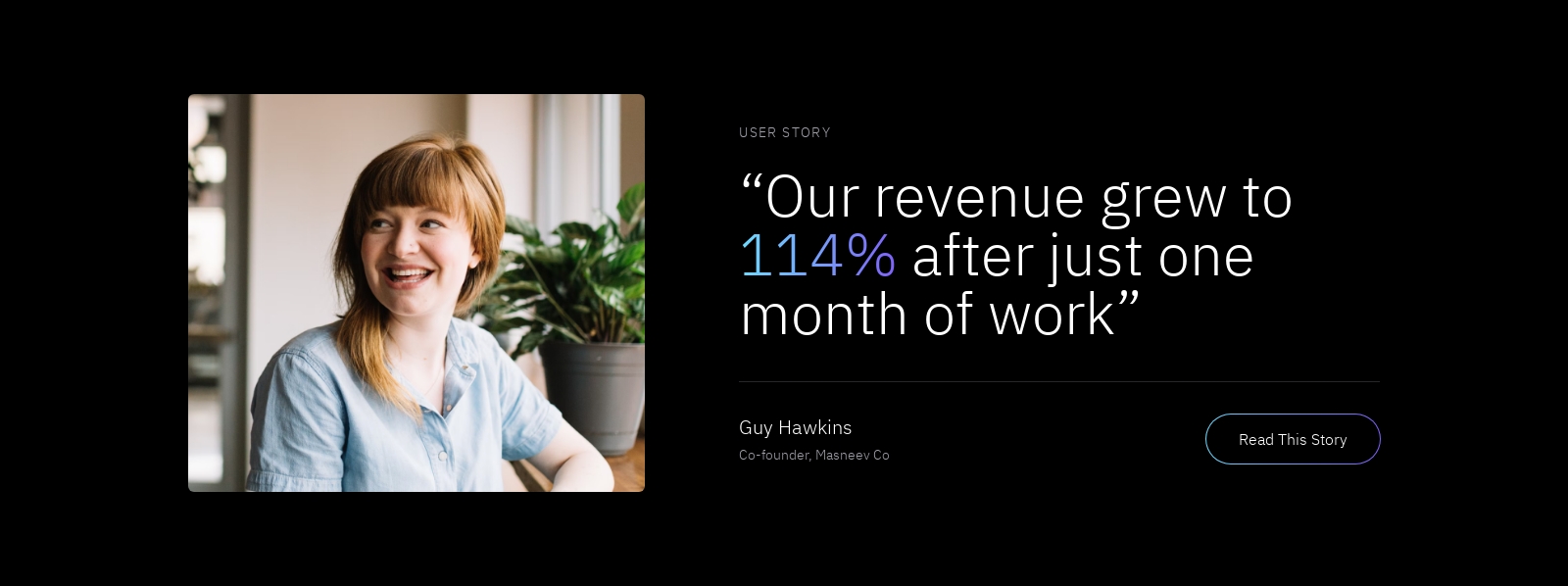 Testimonial component screenshot