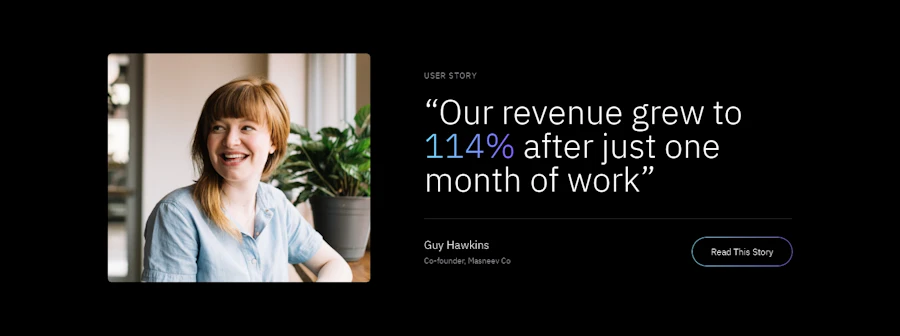 Testimonial component screenshot