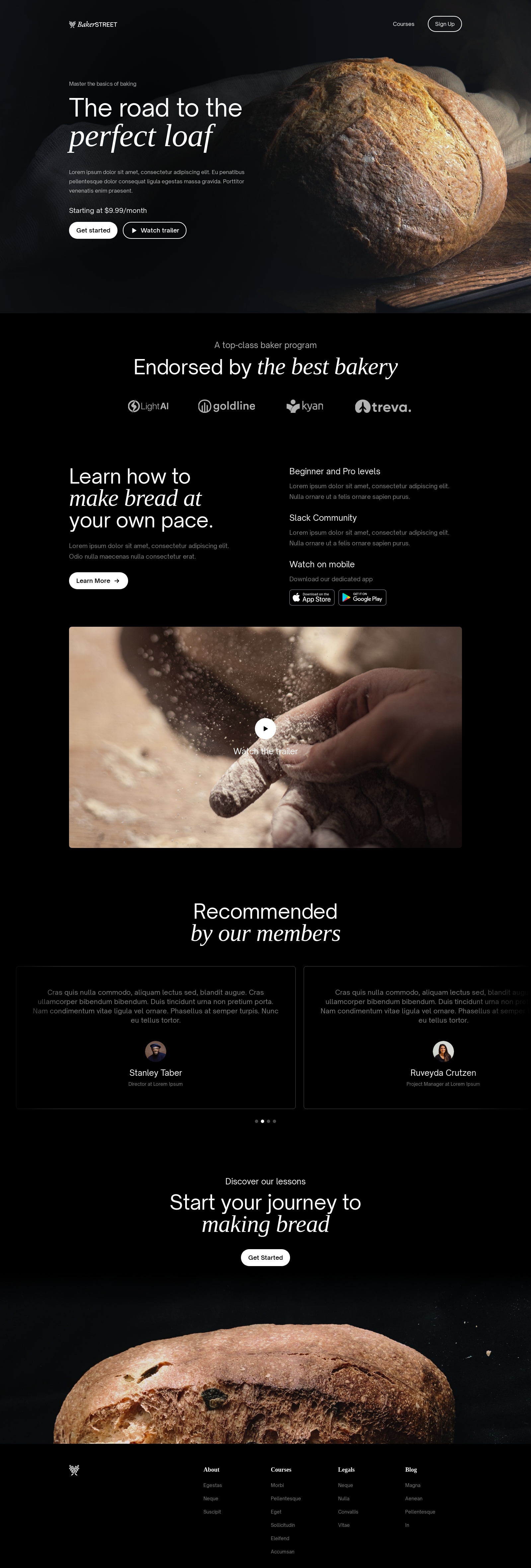 Single page template screenshot