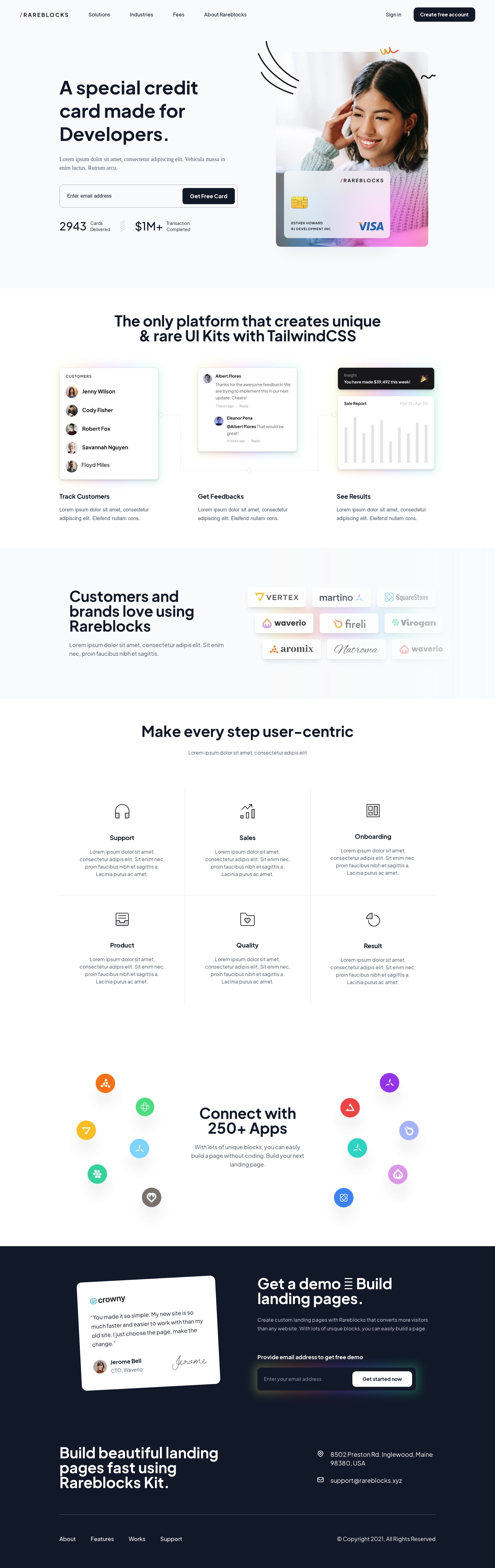 Single page template screenshot