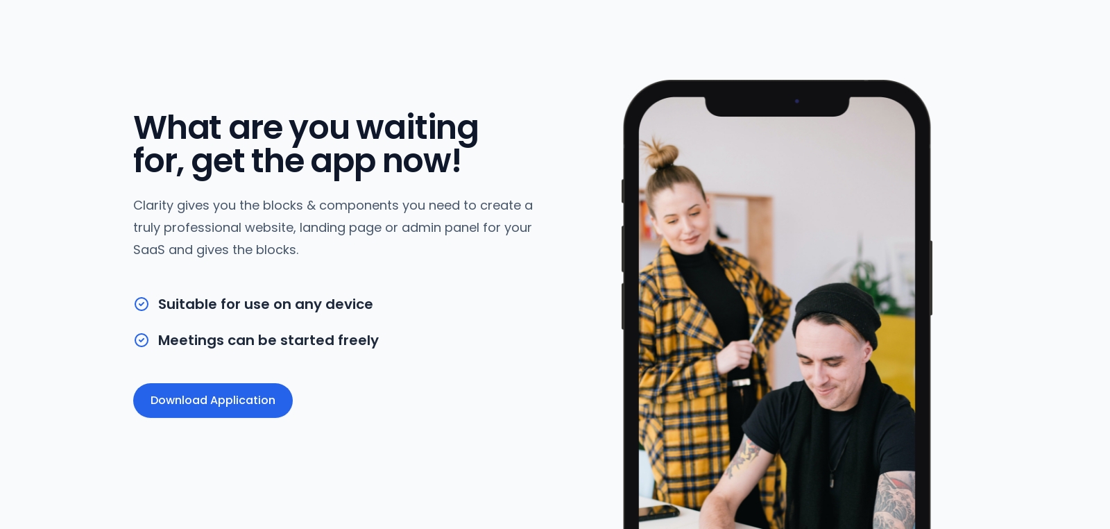 Call To Action component screenshot