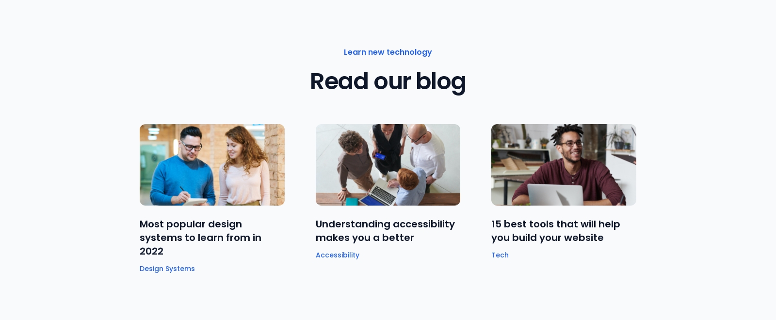 Blog Items component screenshot