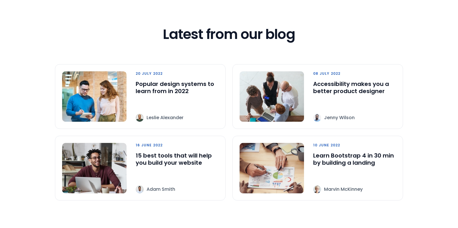 Blog Items component screenshot