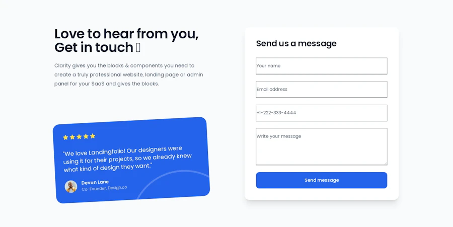 Contact component screenshot