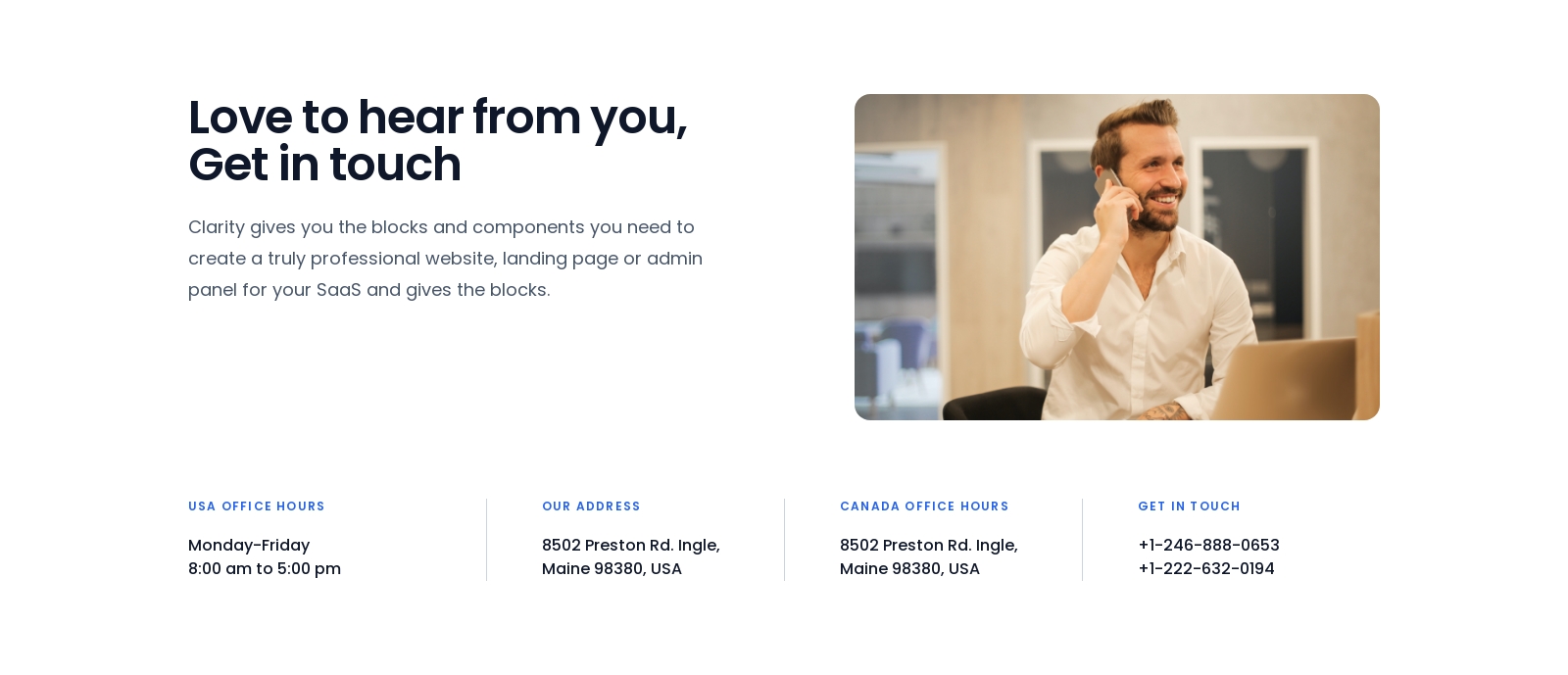 Contact component screenshot