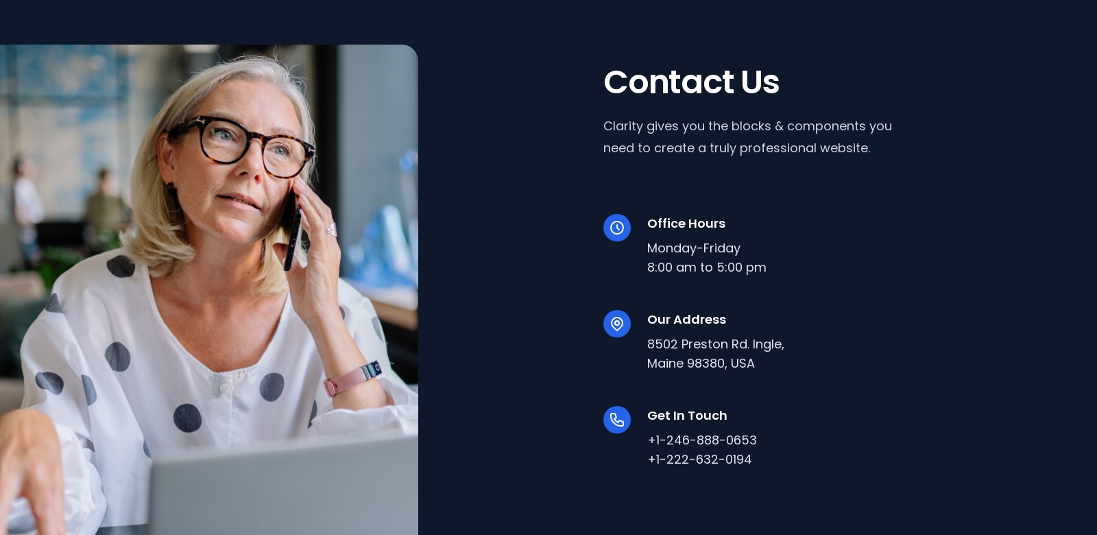 Contact component screenshot