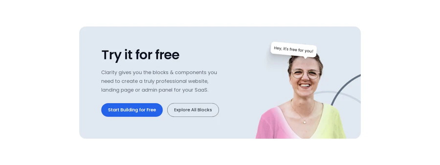 Call To Action component screenshot