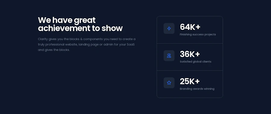 Stats component screenshot