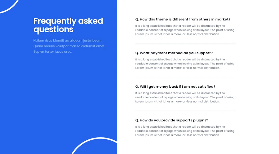 Faq component screenshot