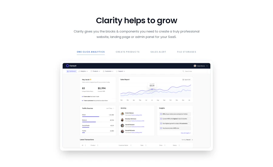 Feature component screenshot